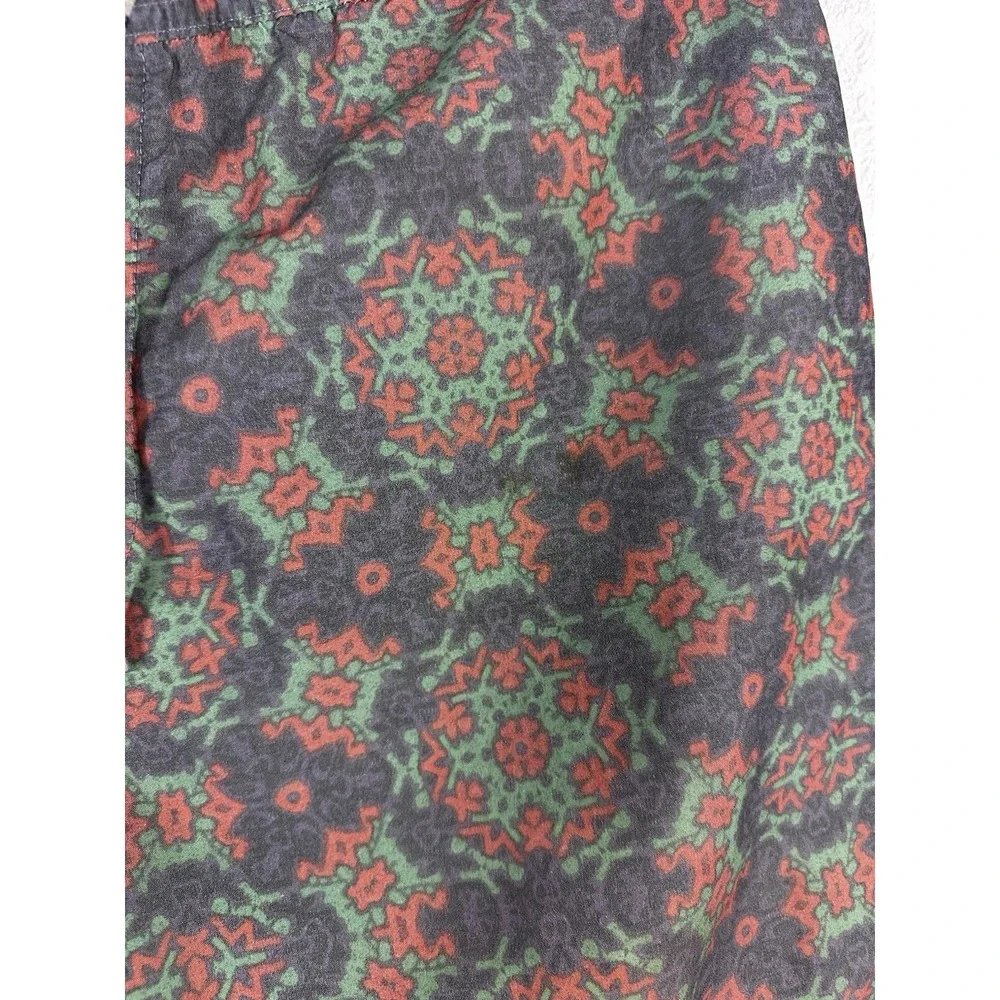 Quiksilver Psychedelic Print Board Shorts Swim Trunks Mens Gray Green Red
